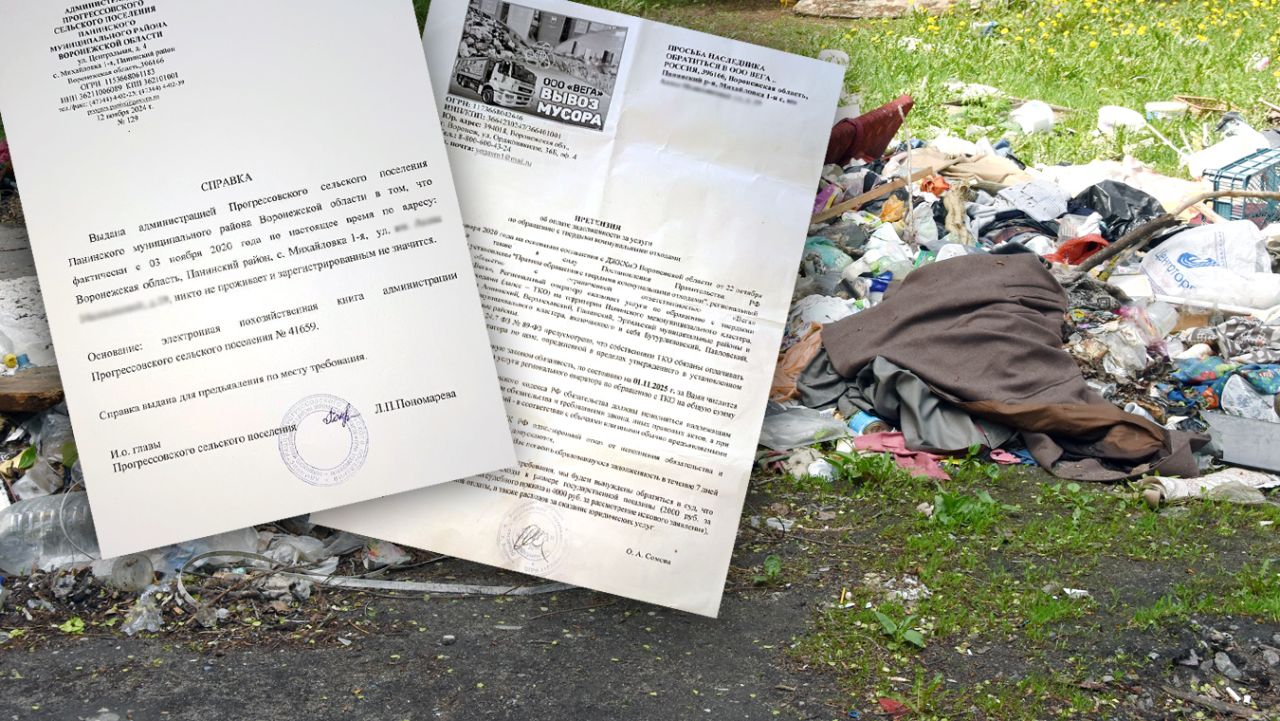 Мусорный оператор потребовал плату с умершего воронежца