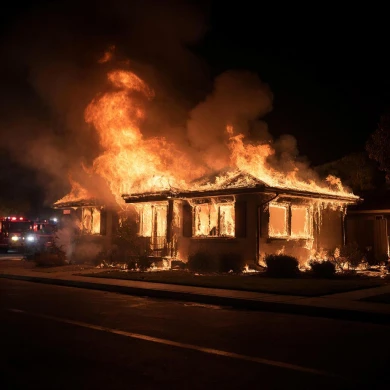 Воронежец поссорился с другом и поджег дом его матери