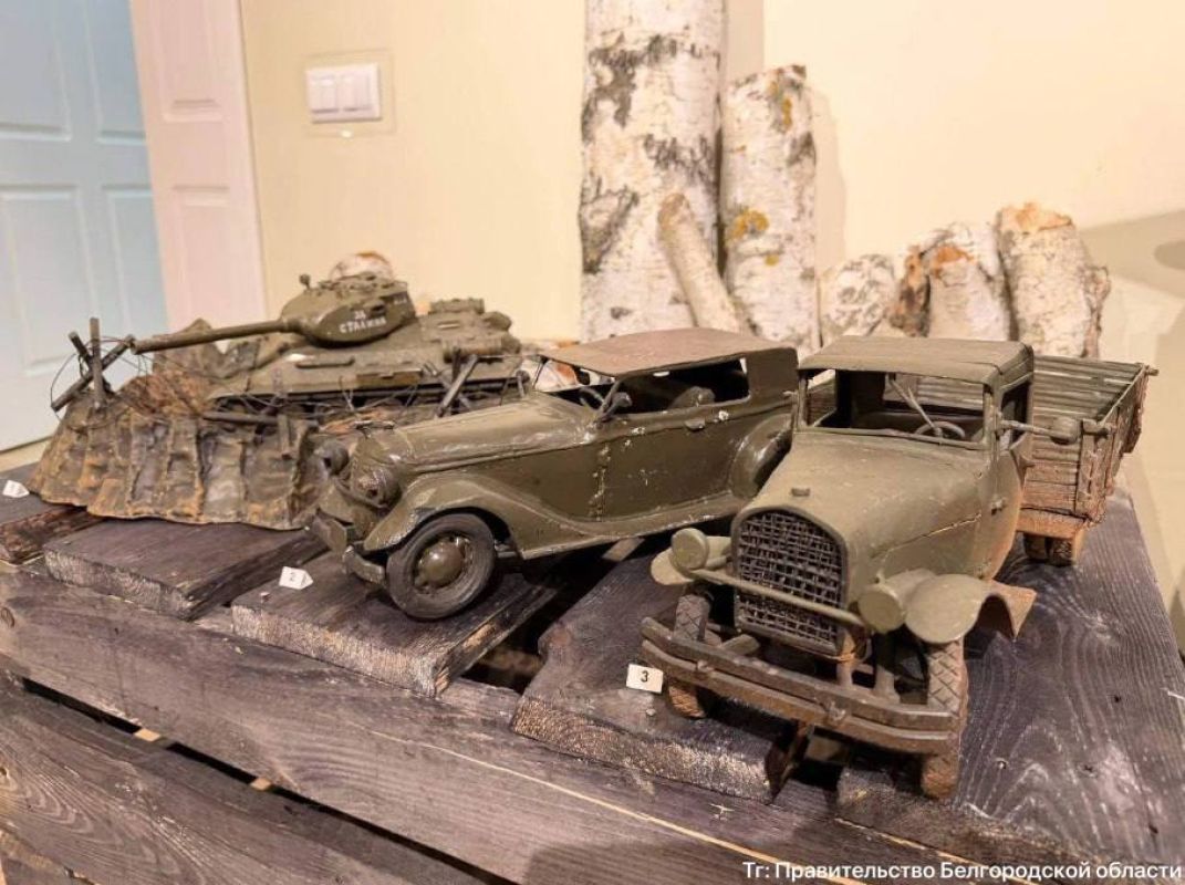 Белгородский умелец создал скульптуры из осколков, упавших в его мастерской