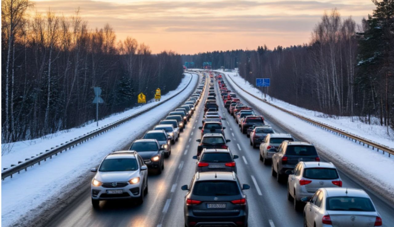 Гигантские пробки сковали дороги Воронежа