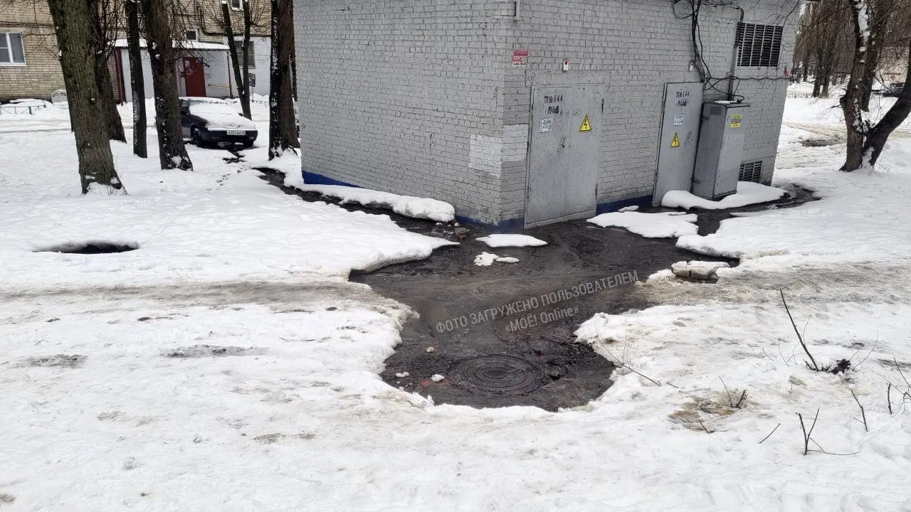 Воронежцы пожаловались на ручей из люка у трансформаторной будки