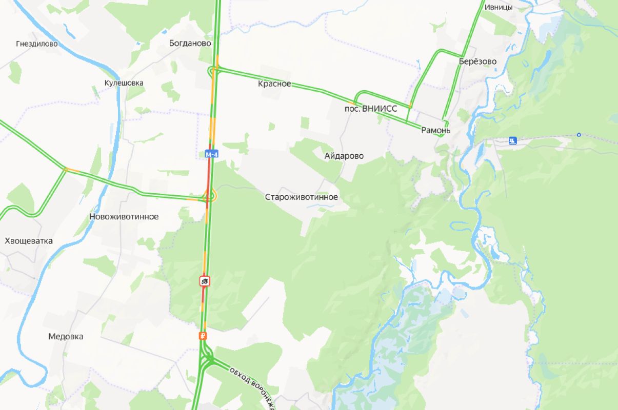 Колоссальная 10-километровая пробка сковала трассу М-4 «Дон» в сторону Воронежа