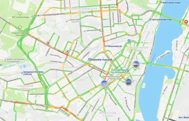 5-километровая пробка сковала воронежскую улицу