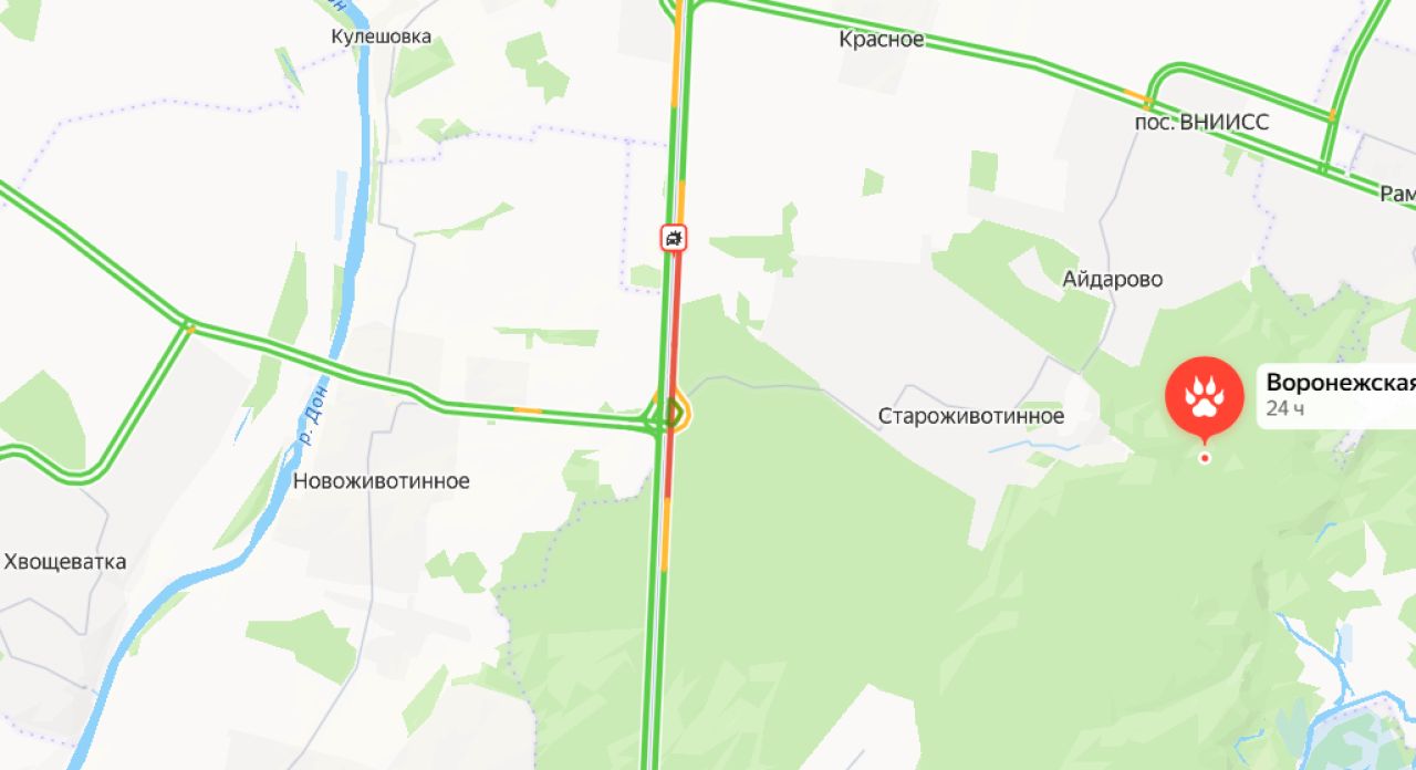 3-километровая пробка образовалась на выезде из Воронежа