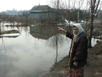 Список зон подтопления талыми водами расширился в Воронеже 