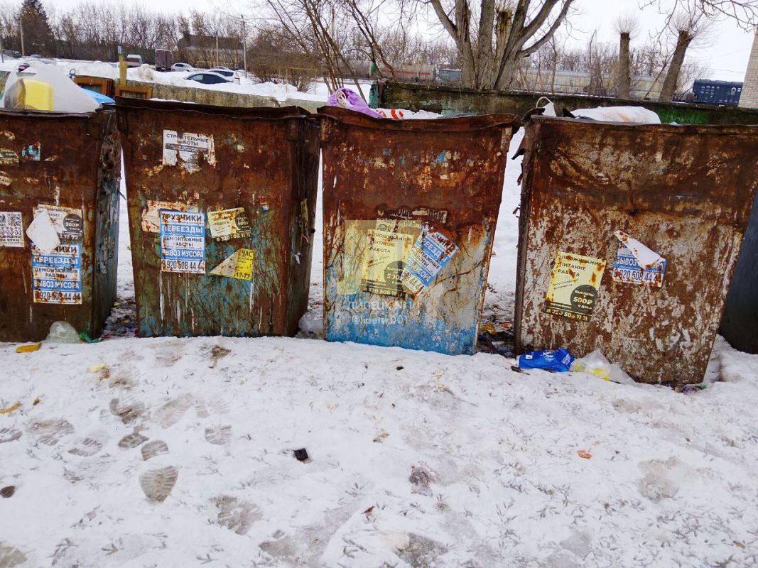В Липецке мусорная компания напугала жителей контейнерами из прошлого века