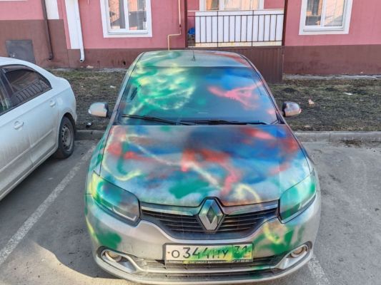В Белгороде вандалы-художники по ночам разрисовывают непристойностями автомобили
