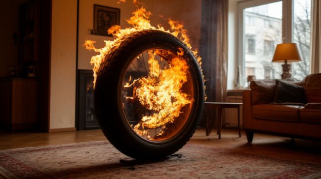 Жилая десятиэтажка вспыхнула в Воронеже из-за моноколеса