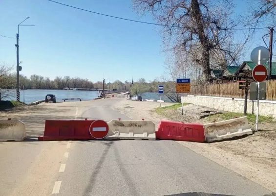 Движение по наплавному мосту закрыли из-за паводка в Воронежской области