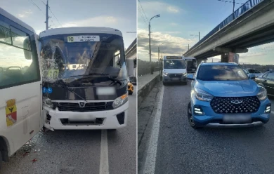 Выяснилось, есть ли пострадавшие в ДТП с двумя автобусами на воронежском мосту