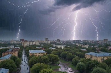 Гроза может обрушиться на Воронежскую область