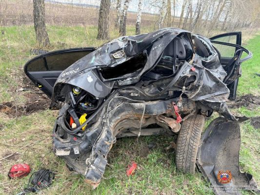 Под Белгородом «Джили» врезался в дерево: в жуткой аварии погиб пассажир