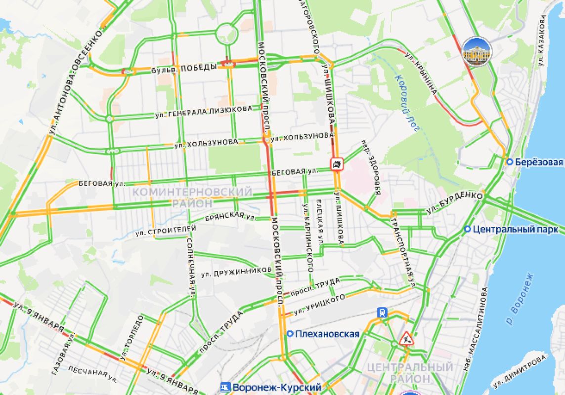 Огромные пробки мешают воронежцам добраться до работы