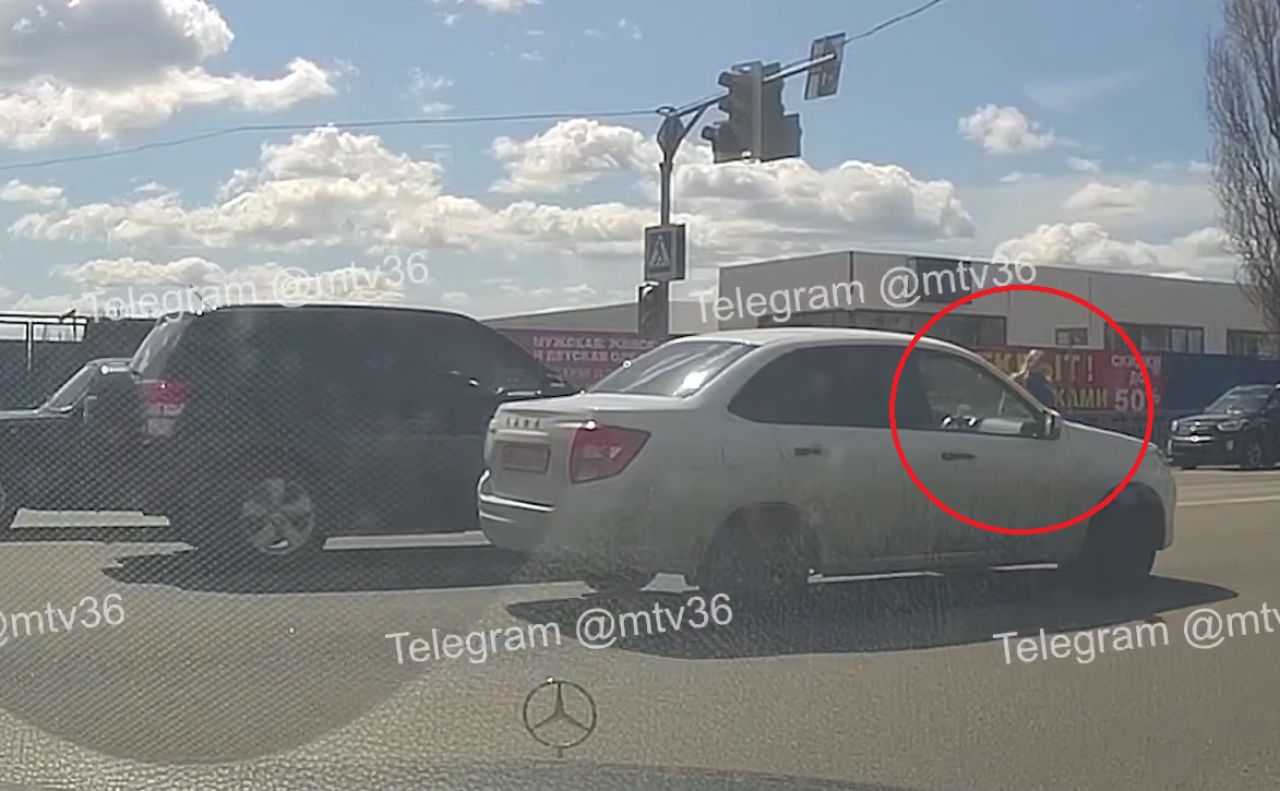 «Рисковала ребёнком». Отчаянная воронежанка чуть не&nbsp;спровоцировала аварию, перебегая дорогу