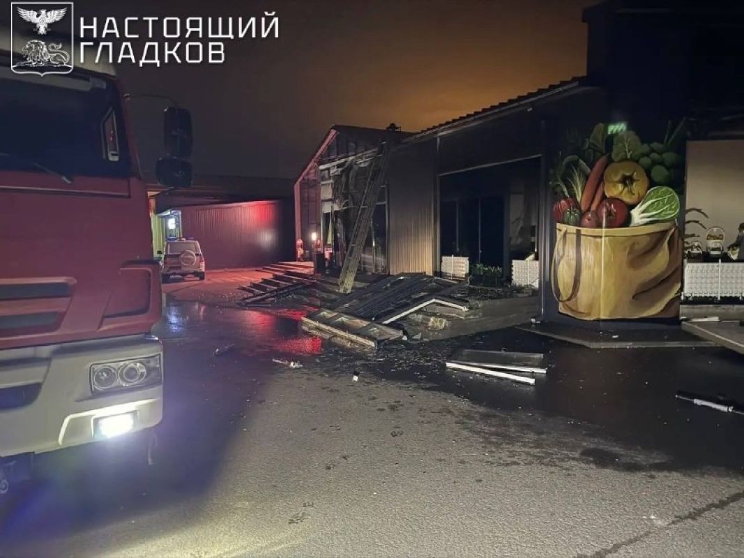 Под Белгородом после удара дрона загорелся коммерческий объект