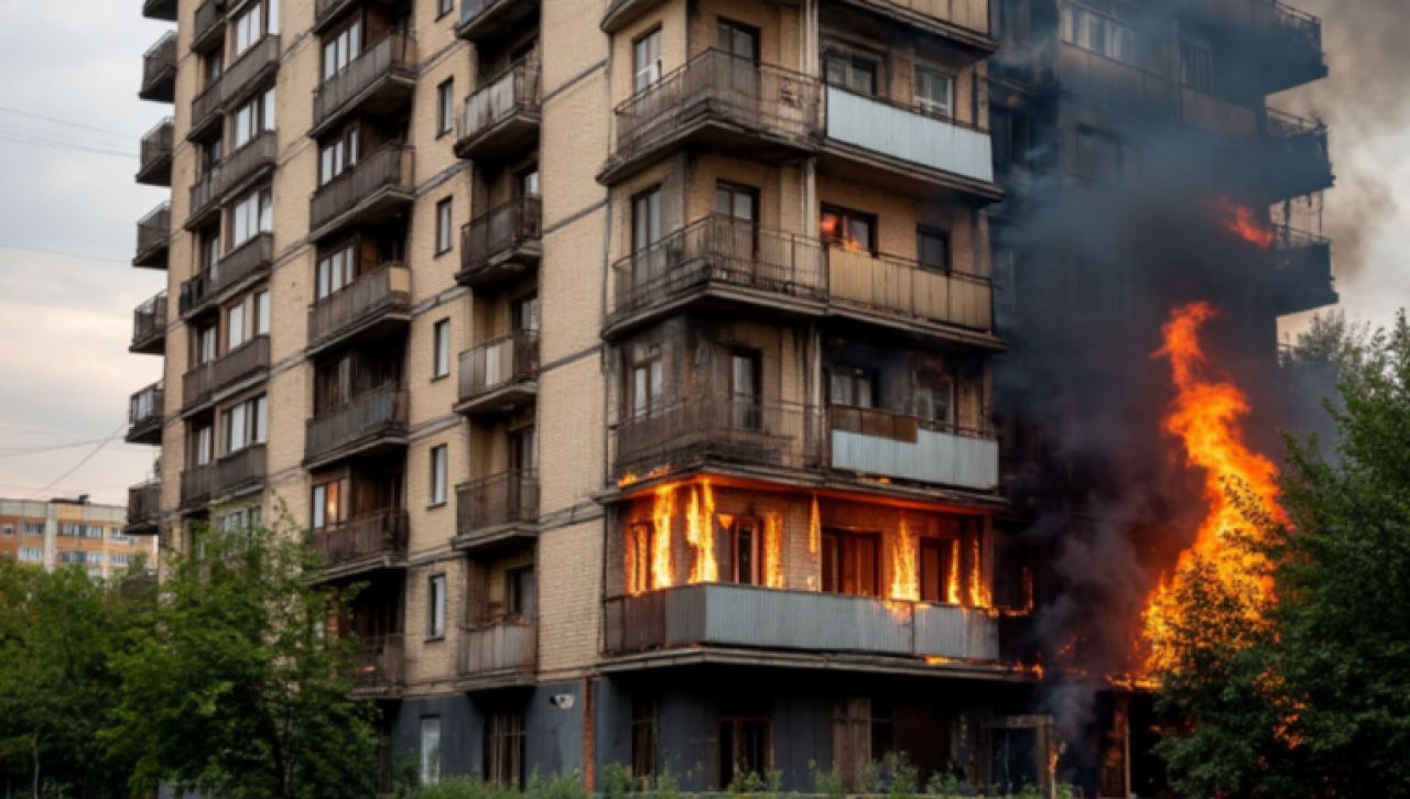 Жилая десятиэтажка загорелась в Воронеже: человек попал в реанимацию&nbsp;