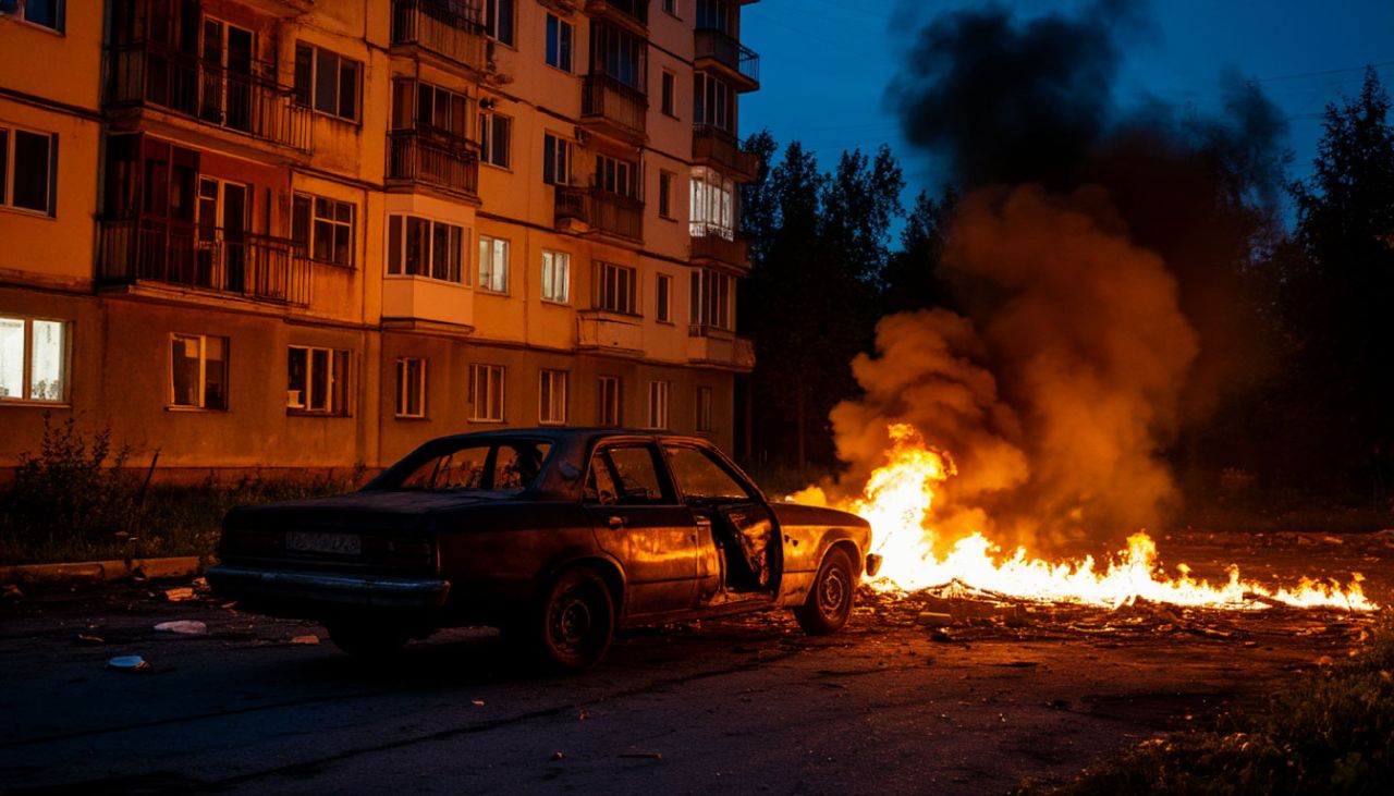 Пьяный воронежец без&nbsp;причины поджёг чужой автомобиль