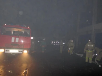 Пожар начался в магазине под Воронежем