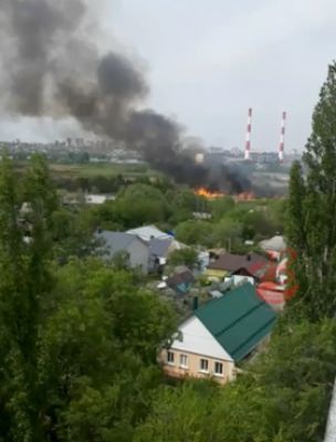 Столб чёрного дыма на левом берегу встревожил воронежцев (ВИДЕО)