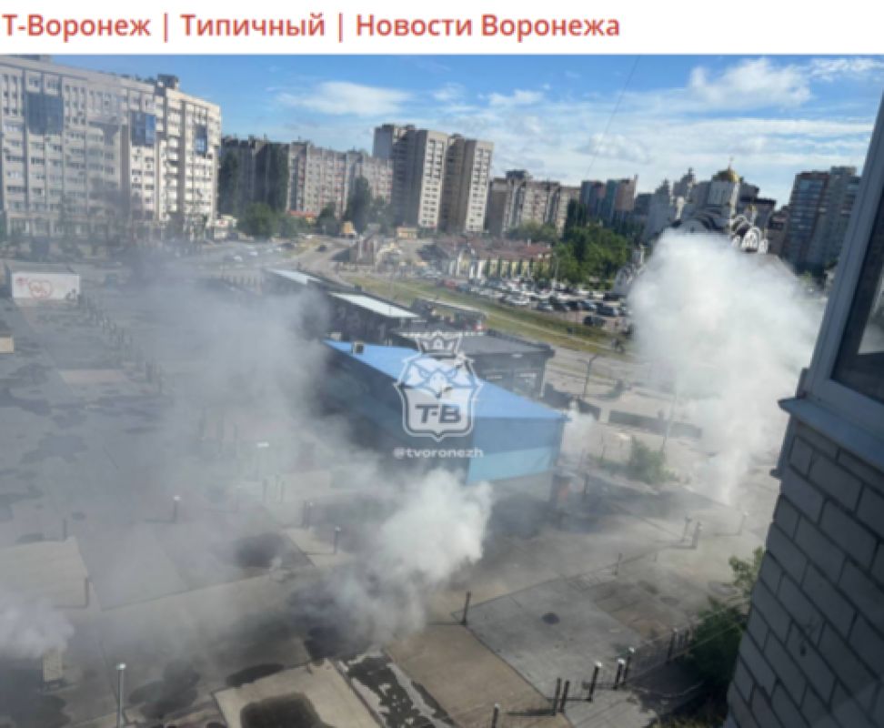 Подземные гаражи загорелись в Воронеже