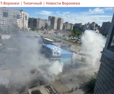 Подземные гаражи загорелись в Воронеже