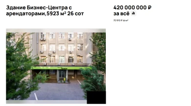 Бизнес-центр за почти полмиллиарда продают в Воронеже 