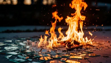 Дом сгорел дотла под Воронежем: хозяин получил ожоги 50% тела 