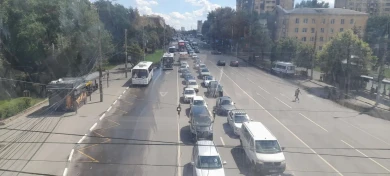 Жуткая пробка сковала Московский проспект из-за перекрытий 