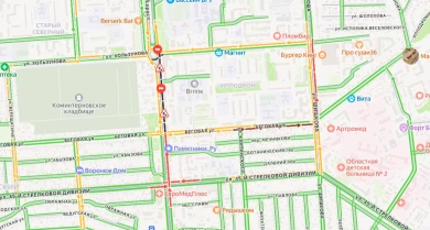 Из-за перекрытия Московского проспекта несколько улиц встали в пробках