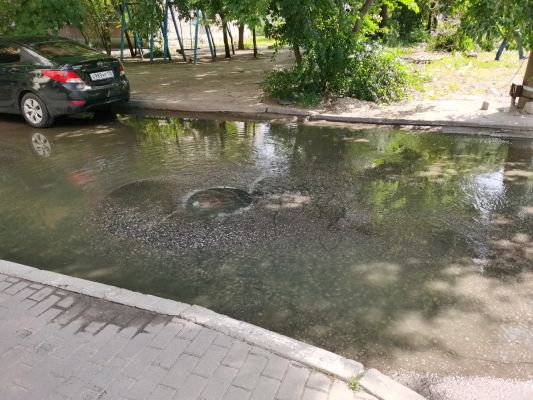Источник разлива нечистот показали воронежцам рядом с коммунальной аварией