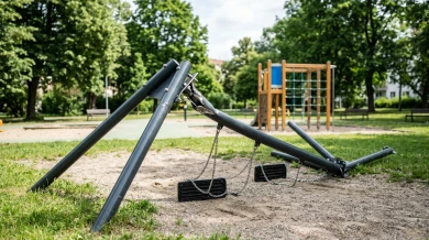 Ребёнок получил открытый перелом из-за упавших качелей в Воронежской области