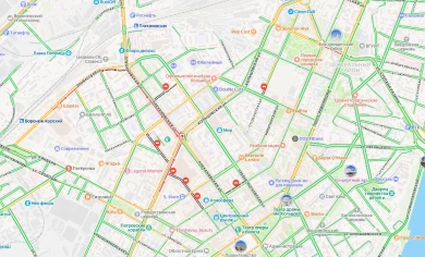ДТП случилось на «проклятом» перекрёстке в центре Воронежа: скопилась пробка 