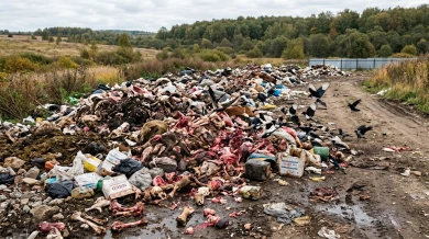 Опасные отходы с мясозавода загрязнили почву под Воронежем