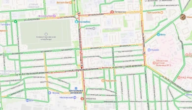 Пробка сковала Московский проспект вечером четверга