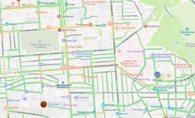 Пробка сковала Московский проспект в Воронеже