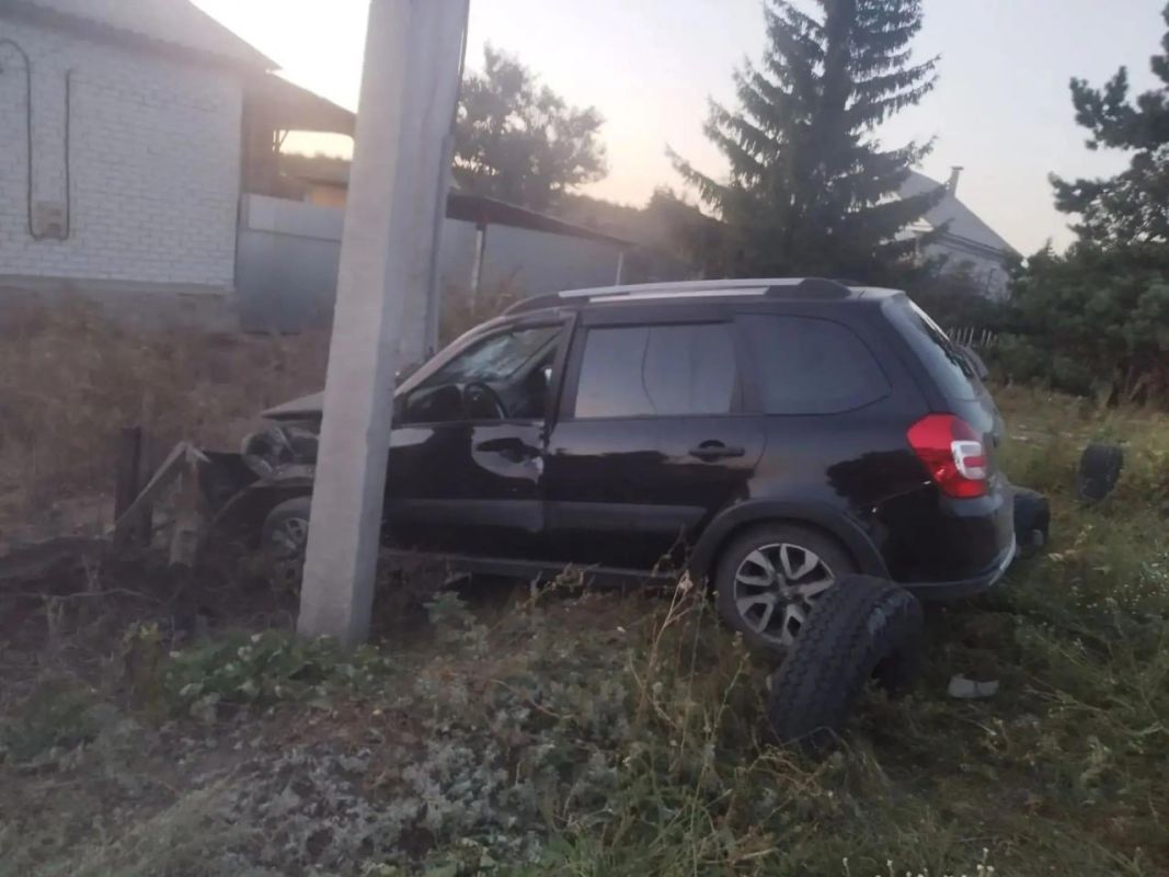 Пьяный водитель врезался в&nbsp;столб в&nbsp;воронежском селе — пострадали два человека