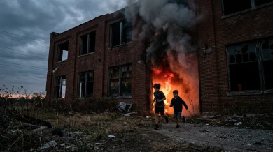 Два ребёнка случайно подожгли заброшенное здание в Белгородской области
