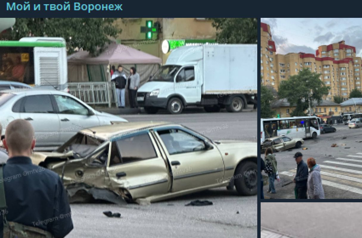 Машину разорвало на запчасти после жуткого ДТП на воронежском проспекте