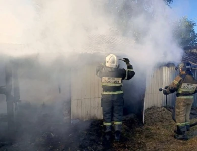 Баня вспыхнула в воронежском райцентре: повреждена парная
