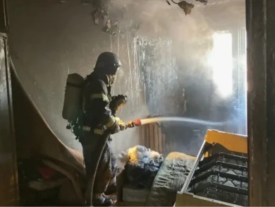 Мужчину эвакуировали из полыхающего дома в Воронежской области